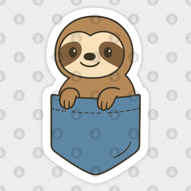 Funny Baby Sloth Pocket Pal Cute Lazy Animal Sloth Vibe Sticker by Yesteeyear